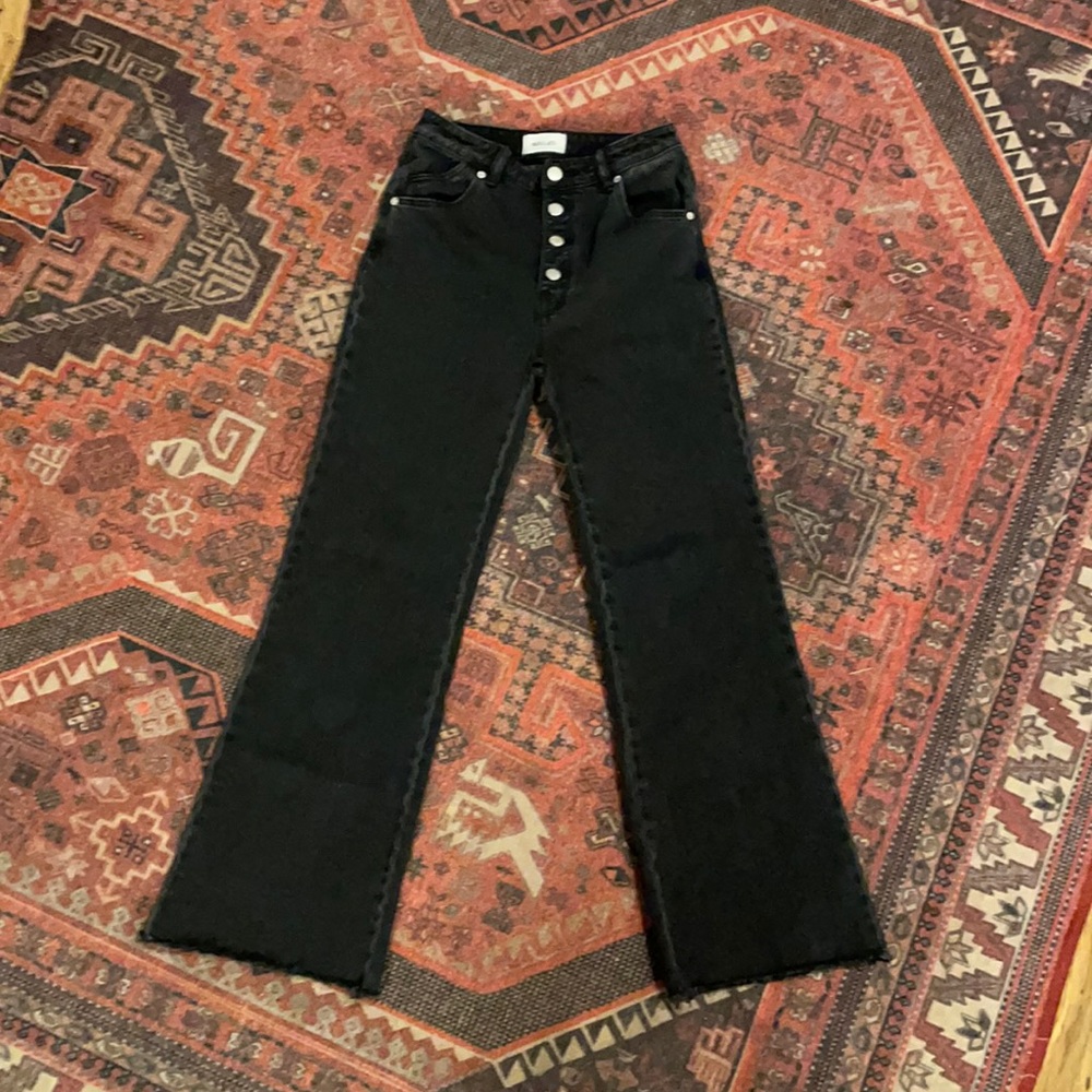 Rolla’s Eastcoast Crop Flare in Washed Black